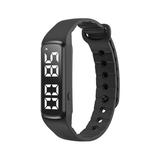 Summer Savings! Outoloxit Outdoor Sports Multifunctional Bracelet Vibration Alarm Clock Reminder 24 Hours Pedometer Sports Bracelet Black