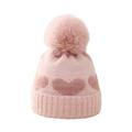 Winter Savings Clearance! Itsun Toddler Hat Toddler Winter Hat Baby Kids Winter Warm Hats Infant Toddler Children Beanie Knit Cap Girls Boys Pink One Size