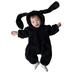 Cute Halloween Baby Outfit Bunny Ears Hooded Jumpsuit with Long Sleeves