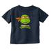 TMNT Michelangelo Ninja Turtle Head Toddler Boy Girl T Shirt Infant Toddler Brisco Brands 18M