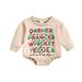 KDFJPTH Boys Girls Christmas Long Sleeve Letter Prints Pullover Romper Sweatshirt Bodysuits Touched by Nature Baby Boy Clothes 6-9 Months