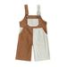 Baby Boys Girls Corduroy Bib Pants Trousers Contrast Color Sleeveless Overalls Suspender Pants