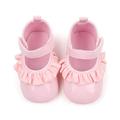 Newborn Baby Girl Princess Mary Jane Shoes Ruffled Toddler Infant Wedding Dress Flat Shoes