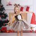 Jacenvly Christmas Dress Toddler Cotton Clearance Soft Warm Long Sleeve Shift Dress Casual Cute Girls Dress Christmas Deer Mesh Dress Children S Holiday Dance Performance Dress Khaki