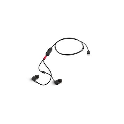 Lenovo 4XD1C99220 Kopfhörer & Headset Kabelgebunden im Ohr Musik/Alltag USB Typ-C Schwarz