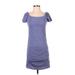 Velvet by Graham & Spencer Casual Dress - Mini: Purple Solid Dresses - New - Women's Size Small