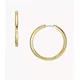 Fossil Women's Ellis All Stacked Up Gold-Tone Stainless Steel Hoop Earrings - Gold-Tone