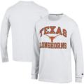 Herren-Langarm-T-Shirt „Texas Longhorns High Motor“ von Champion in Weiß