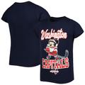 Mädchen Jugend Navy Washington Capitals Mickey Mouse Go Team Go T-Shirt
