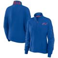 Damenbekleidung von Erin Andrews Royal Buffalo Bills Jacke mit halbem Reißverschluss