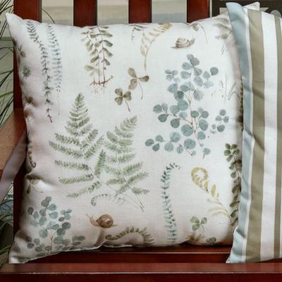 Fern Study Reversible Decorative Pillow Multi Cool...