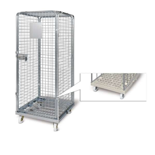 Rollbehälter ADB 1350 KU grau, 724 x 815 mm, 5-seitig, 1 Tür, Cr 3 Image