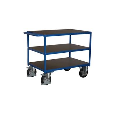 VARIOfit Tischwagen, Tragl. 1000kg, 3 Etage(n), Ladefl. LxB 1195x800mm, Siebdruckböden