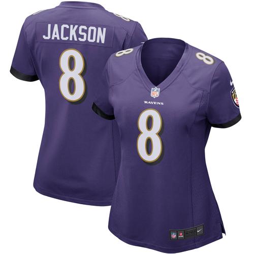 Lila Nike Lamar Jackson Baltimore Ravens Spielertrikot für Damen