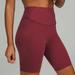 Lululemon Athletica Shorts | Lululemon Athletica Base Pace High Rise 8” Mulled Wine Biker Shorts Women’s 2 | Color: Pink/Red | Size: 2