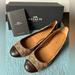 Coach Shoes | Coach Chelsea Ballet Flat, Khaki Signature Fabric Body W/Mink Brown Leather Trim | Color: Brown/Tan | Size: 8