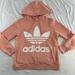 Adidas Tops | Adidas Trefoil Logo Hoodie Women’s Size M Coral Pink | Color: Pink | Size: M