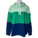 J. Crew Tops | J. Crew Blue Green Tri Color Striped Hoodie Hooded Sweatshirt Xl French Terry | Color: Blue/Green | Size: Xl