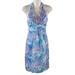 Lilly Pulitzer Dresses | Lilly Pulitzer Lillian Worth Blue Dot Dot Hop Halter Dress 2 26864 Ww29 | Color: Blue/White | Size: 2