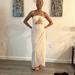 Zara Dresses | Gingham Beige White Dress New M Zara | Color: Tan/White | Size: M
