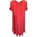 Lularoe Dresses | Lularoe Women Dress S Carly Solid Coral Stretchy Crepe High Low Swing Dress | Color: Orange | Size: S