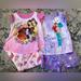 Disney Pajamas | Brand New With Tags ~ 4t Disney Princess Pajama Bundle ~ 2 Sets 4 Items | Color: Pink/Purple | Size: 4tg