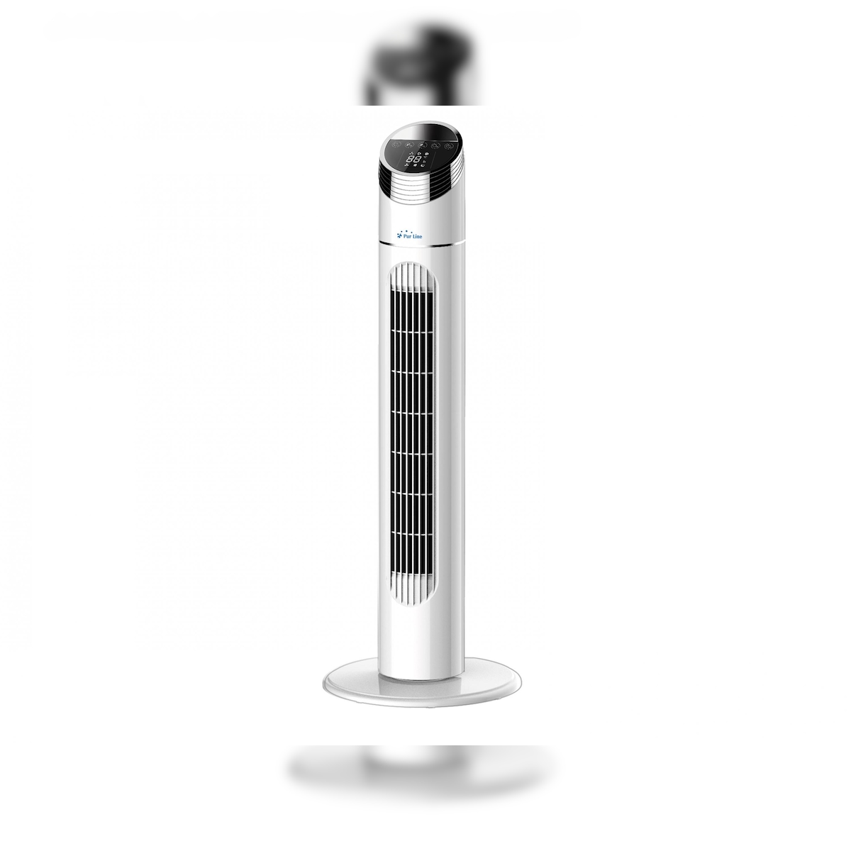 PURLINE Silent Turmventilator in Silber und Gold 40W mit 3 Geschwindigkeiten und automatischer Oszillation Venty to 40 Image