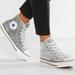 Converse Shoes | Converse Chuck Taylor All Star Fuzzy Hi Top Wolf Gray Faux Fur Size 6 | Color: Gray/White | Size: 6