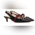 Gucci Shoes | Gucci Malaga Kid Mid Heels Pump Nero Elegant And Formal Casual Fashion Summer | Color: Black | Size: 35.5eu