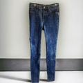 Free People Jeans | Free People Blue Denim Marbled Jeggings Y2k Stretchy Casual Skinny Girl Jeans 27 | Color: Blue | Size: 27