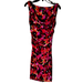 Ralph Lauren Dresses | Lauren Ralph Lauren Sheath Dress Size 4 Pink Red Floral Drape Neck Sleeveless | Color: Pink/Red | Size: 4