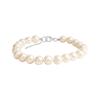 Armband VIVANCE "925/- Sterling Silber rhodiniert Süßwasserzuchtperle 8mm", weiß, Armbänder, Damen, 19 + 3cm, Silber 925 (Sterlingsilber), glänzend