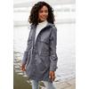 Outdoorjacke FRENCH CONNECTION, Damen, Gr. S (36/38), blau, Web, Obermaterial: 68% Baumwolle, 32% Polyamid. Futter: 85% Polyester, 15% Baumwolle. Ärmelfutter: 100% Polyester, unifarben, casual, figurumspielend ca. Mitte Oberschenkel, Langarm mit...