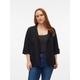 Kurzblazer VERO MODA CURVE "VMCJESMILO 3/4 BLAZER WVN GA NOOS CUR" Gr. 52, schwarz (black) Damen Blazer