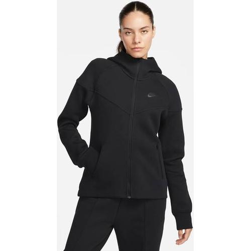 NIKE Damen Unterjacke W NSW TCH FLC WR FZ HDY, Größe XL in Schwarz