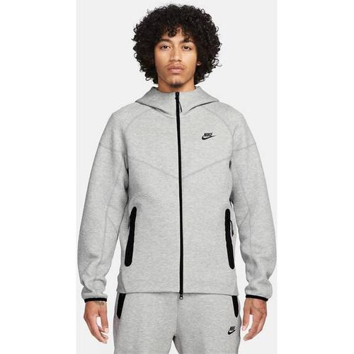 NIKE Herren Unterjacke M NK TCH FLC FZ WR HOODIE, Größe S in Grau