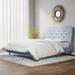 Baxton Studio Hermia Mid-century Modern Sky Blue Fabric Platform Bed