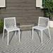 Milan Plastic Resin Outdoor Dining Side Chairs (Set of 2)