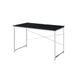 Tennos Writing Desk- Tennos 47 in. Rectangular Black and Chrome Composite Writing Desk