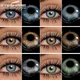 EYESHARE 1pair Colored Contact Lenses for Eyes Blue Eye Lenses Gray Eye Pupils Brown Eye Contacts