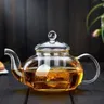 400/600/1000ml Klarglas-Teekanne mit heraus nehmbarer Teekanne Herd sicher Lose blatt und blühende
