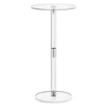 Petite table d'appoint ronde en acrylique transparent table d'appoint de salon moderne pour la