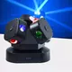 2023 New 12x10W RGBW 4in1 LED DMX512 Infinite Rotation Three Arm Moving Head Laser Light for DJ