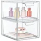 Stackable Plastic Makeup Organizer Drawers Acrylic Organizers Clear Storage Bins with Pull-Out