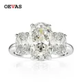 OEVAS Hohe Carbon Edelstein Diamanten Ringe Für Frauen Echt 925 Sterling Silber Hochzeit Engagement