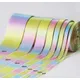 Light Rainbow Ribbons Satin double / Single side print Size 0.9/7.5cm 50/100Yard Each roll Spring