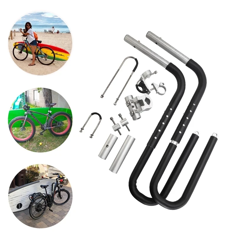 Bicicletta surf Carrier tavola da surf Wakeboard Bike Rack Mount To Seat post pratica tavola da surf supporto laterale per bici equitazione