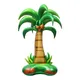 Ballon sur pied en feuille d'aluminium palmier style hawaïen ballon de dessin animé tropical fête