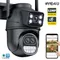 12MP 6K Telecamera WIFI esterna Zoom Tre lenti Doppi schermi Videocamere PTZ Monitoraggio automatico Sicurezza domestica CCTV 8MP Telecamera di sorveglianza