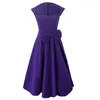 Neue Vintage 1950s 60er Jahre Rockabilly lila schwarz Swing Party Abendkleid plus Größe Retro-Kleid